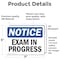 Signmission Exam In Progress, 7 in W x Rectangle, Vinyl Decal OS-2PACK-NS-D-57-L-12206 - alternate 6